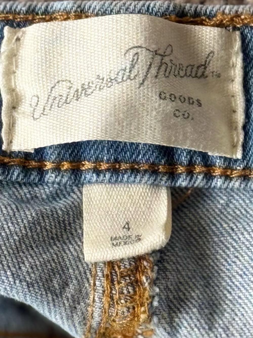 Universal Thread Denim Maxi Skirt Size 4 Front Slit NWOT - Picture 6 of 6